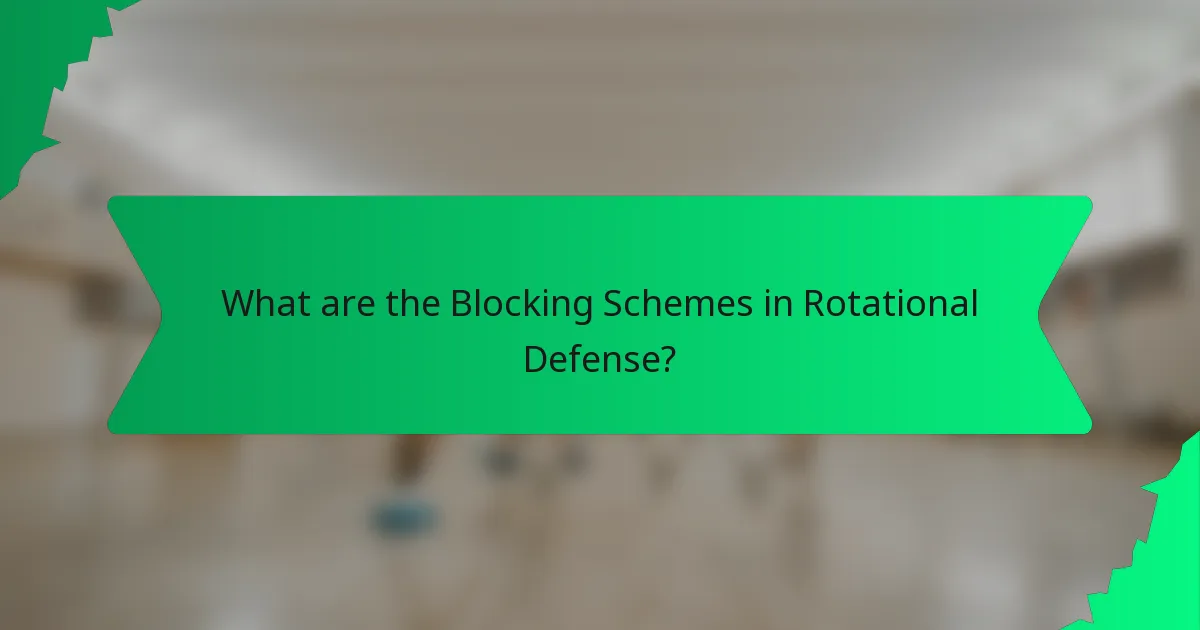 What are the Blocking Schemes in Rotational Defense?
